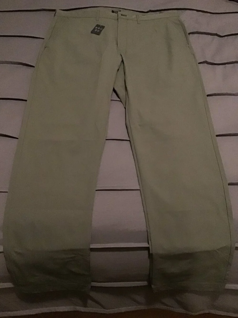J.Crew Tech Chino Pants Men's 35x32 Olive Green Performance Stretch NWT